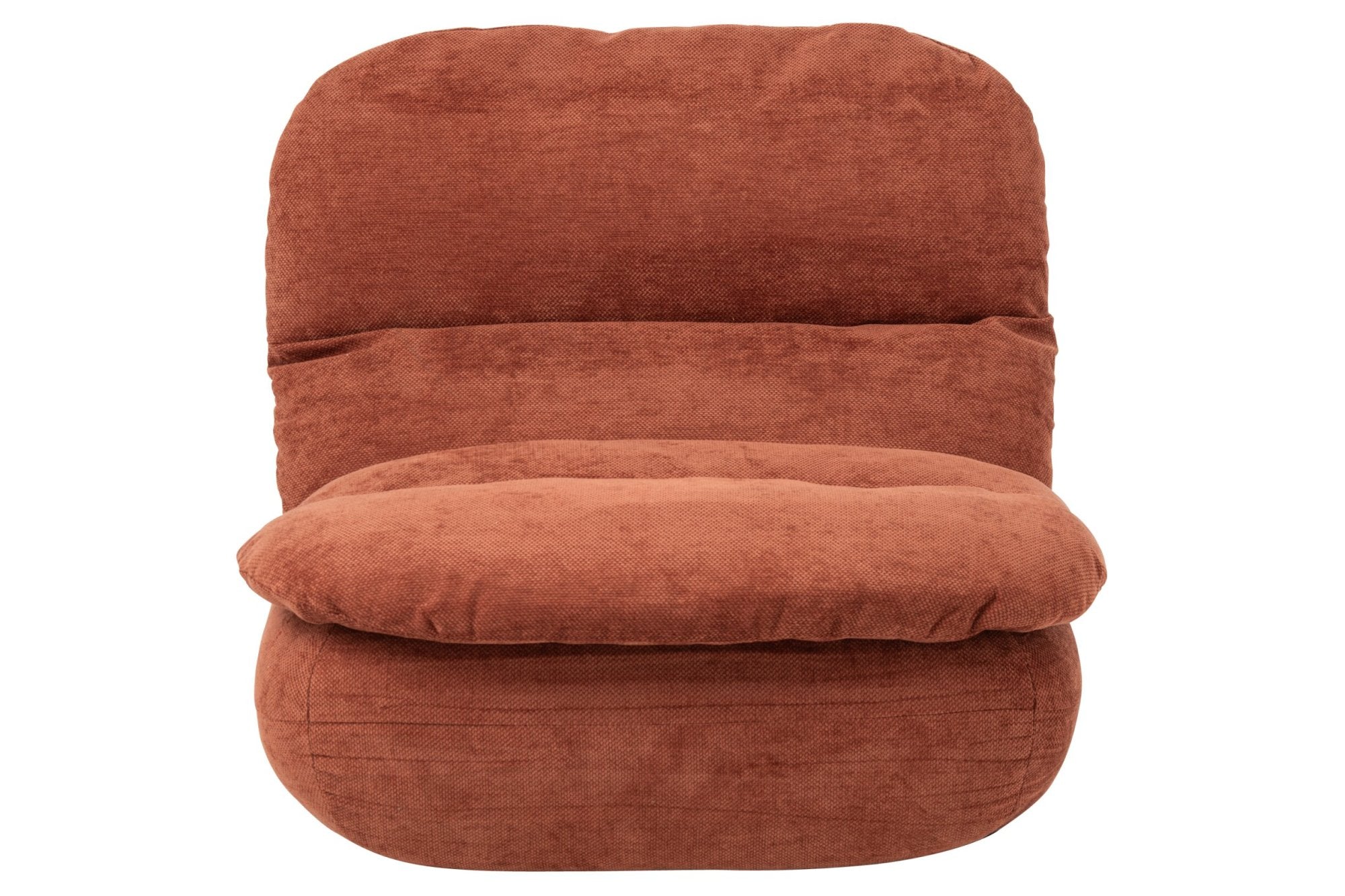 Loungestoel – stof en schuim, roestbruin, 100x82x75 cm