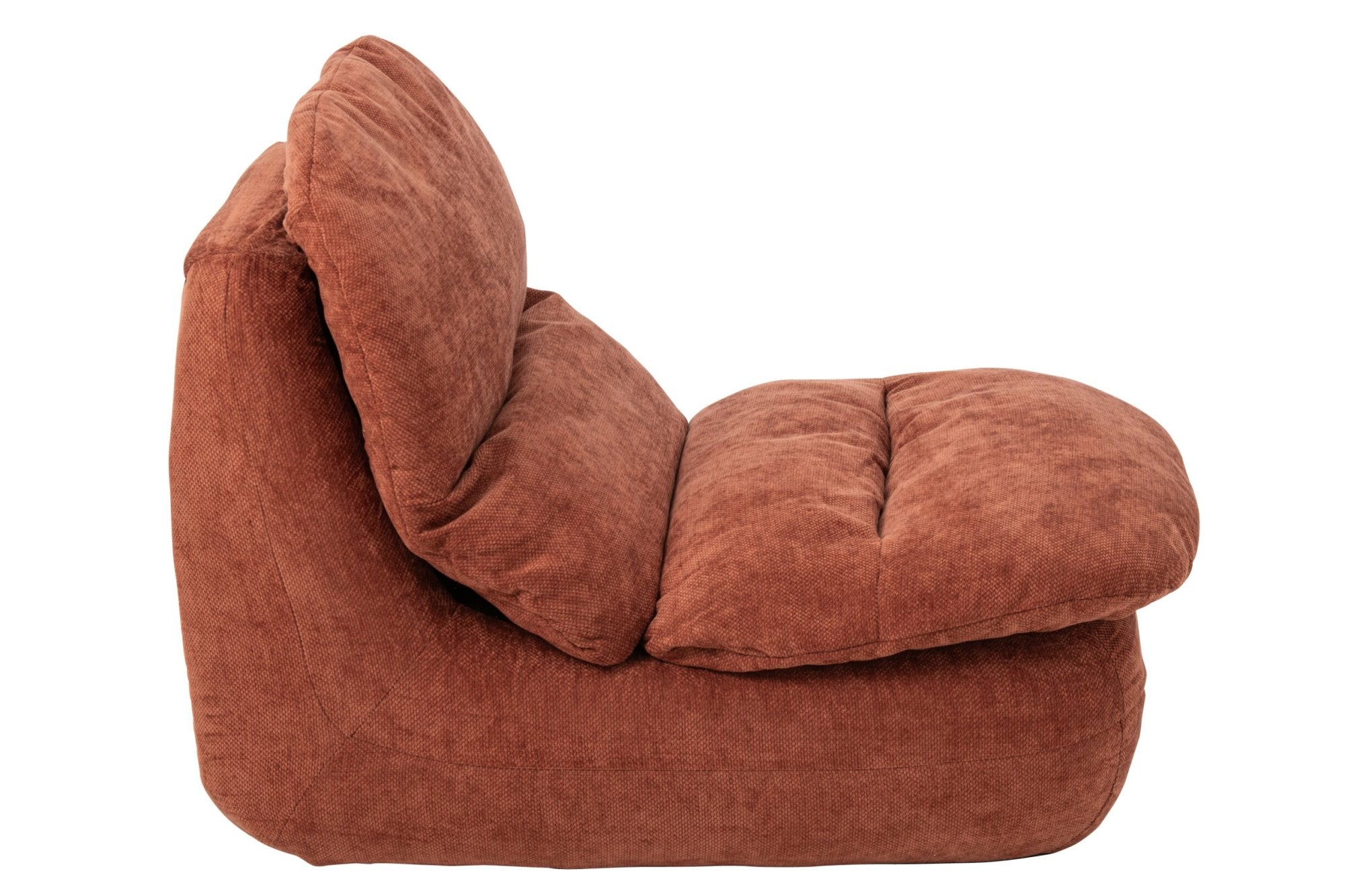 Loungestoel – stof en schuim, roestbruin, 100x82x75 cm