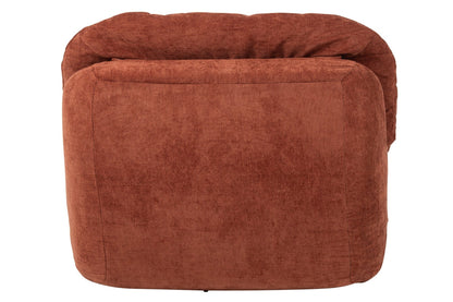 Loungestoel – stof en schuim, roestbruin, 100x82x75 cm