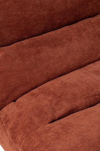 Loungestoel – stof en schuim, roestbruin, 100x82x75 cm