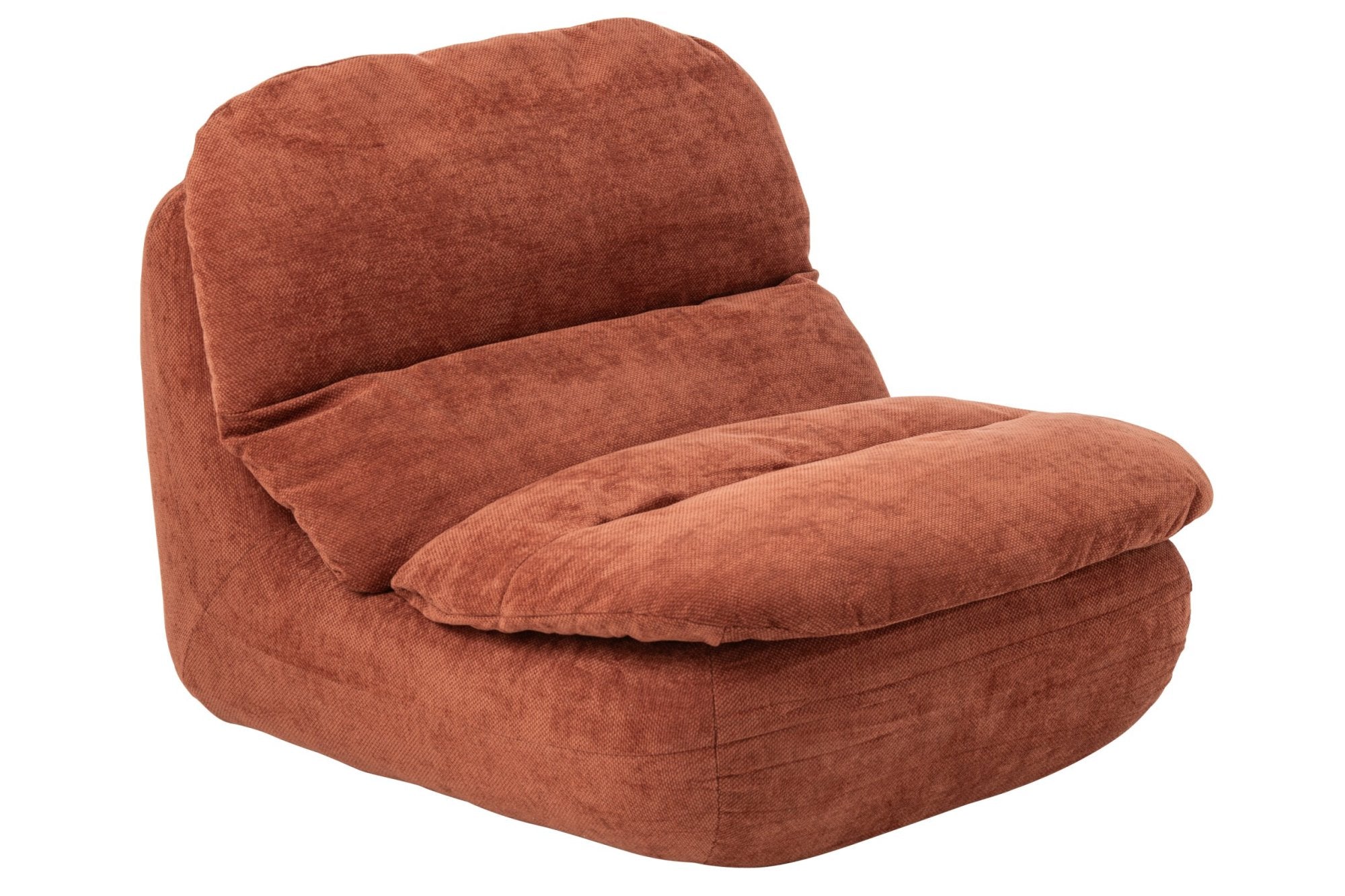 Loungestoel – stof en schuim, roestbruin, 100x82x75 cm