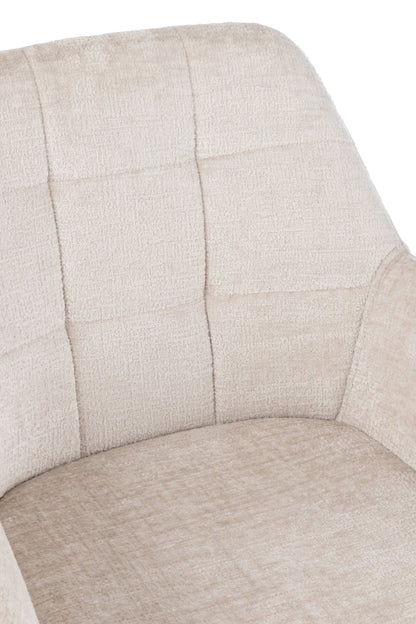 Esszimmerstuhl Louna Swivel Rücken Eisen Ecru