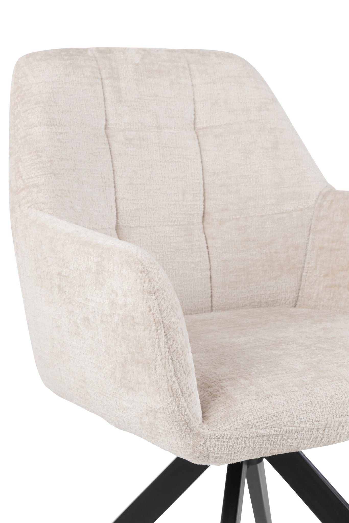 Esszimmerstuhl Louna Swivel Rücken Eisen Ecru