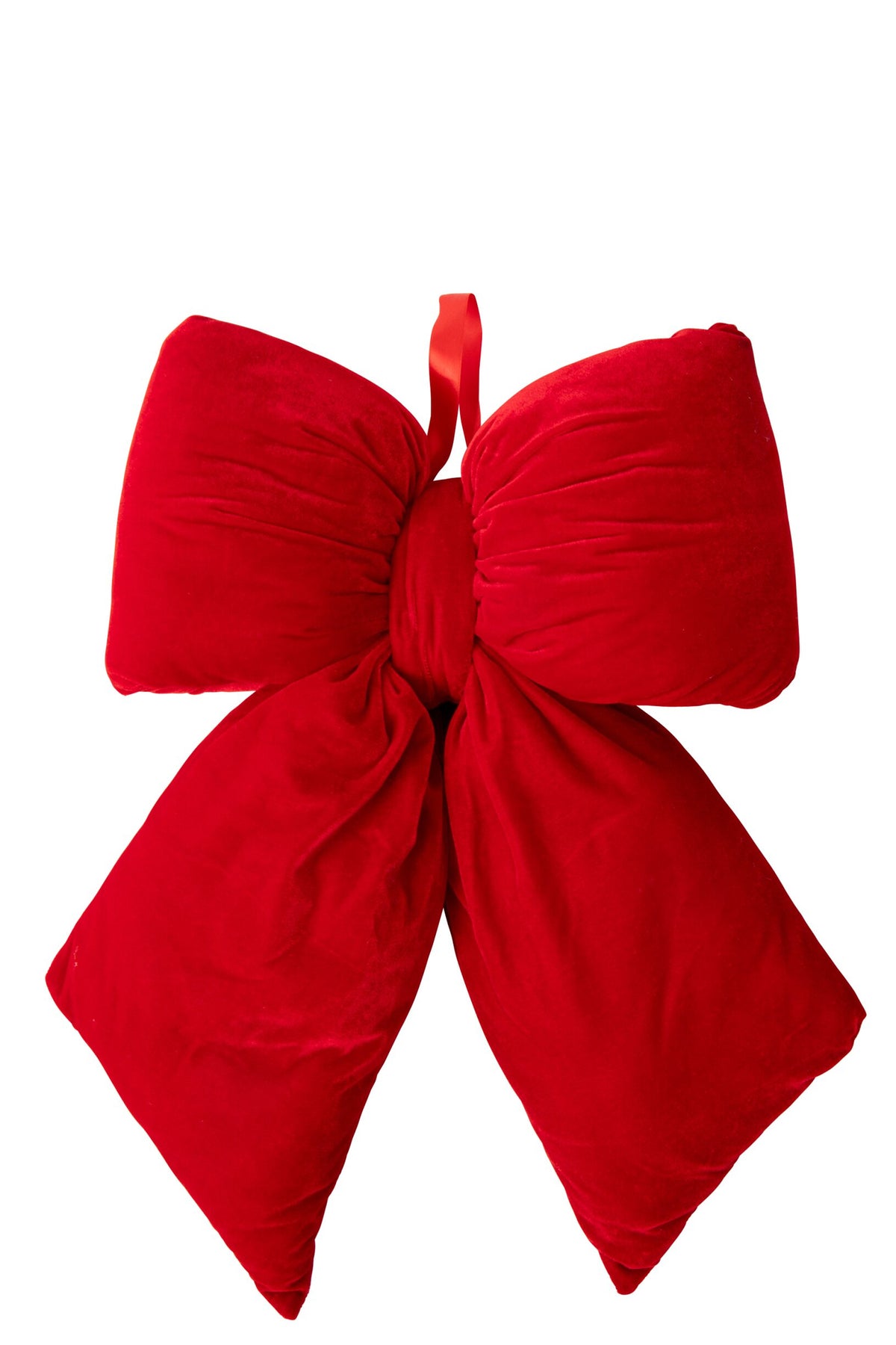 Kerststrik groot – fluweel, kerstrood, 49 cm