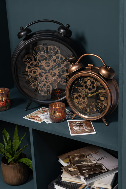 Tealightholder Chic Glass Brown/Gold Small