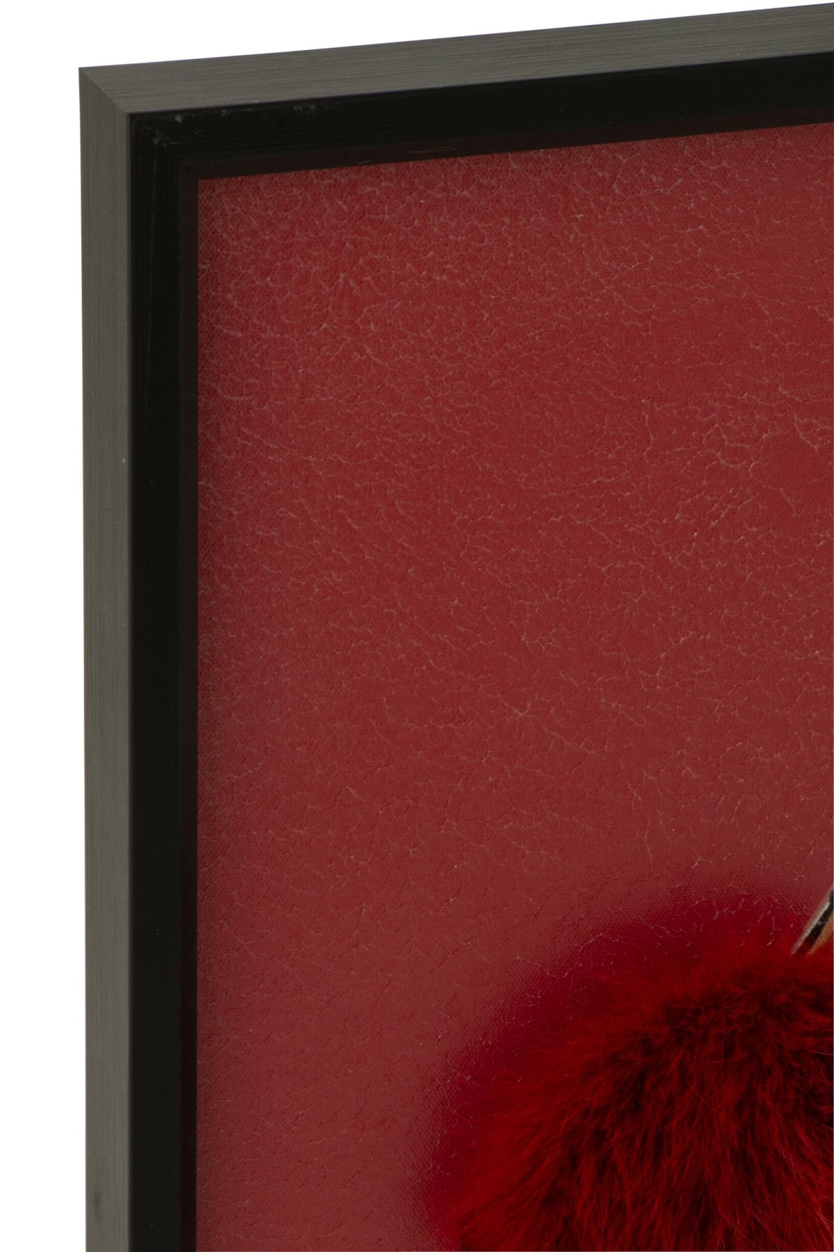 Schilderij Stiletto – mdf, rood en zwart, 40×40 cm