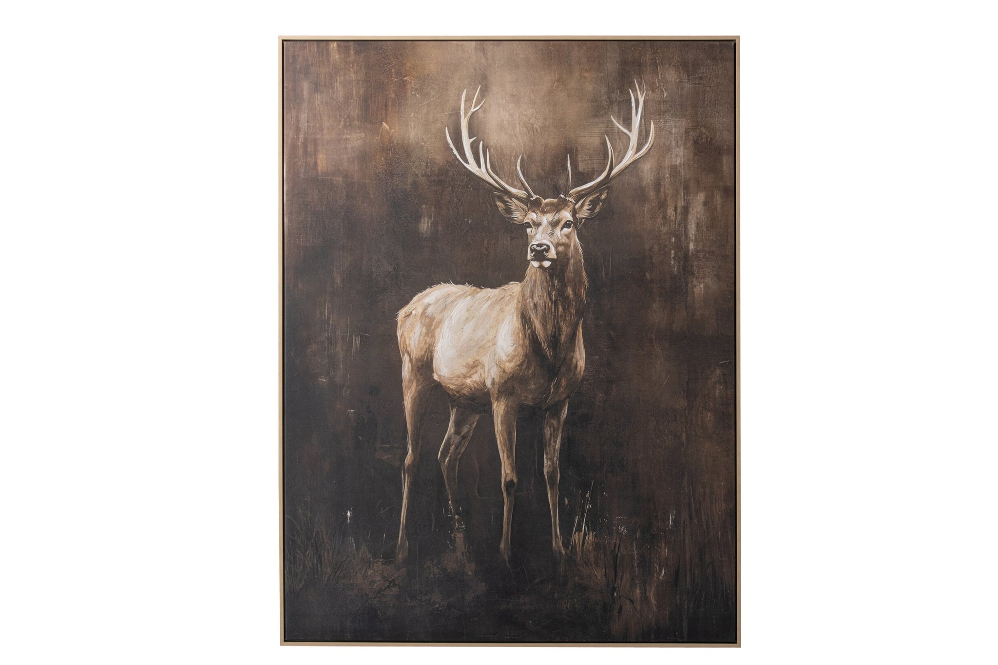 Schilderij Deer – bruin, 80×120 cm