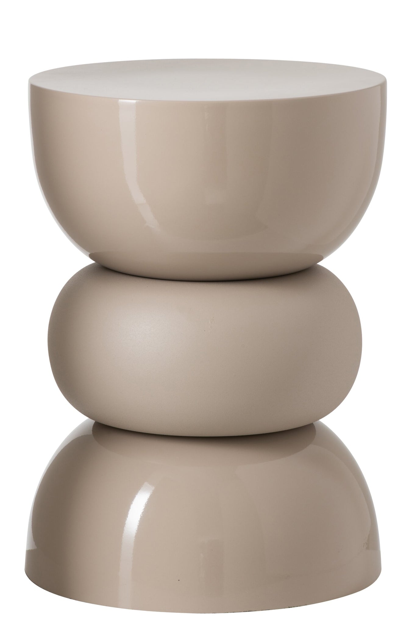 Beistelltisch Glänzend + Matt Eisen Beige