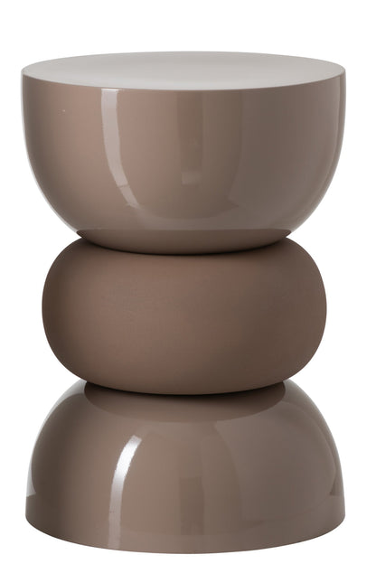 Bijzettafel Shiny & Mat – ijzer, bruin 32x32x43,5 cm