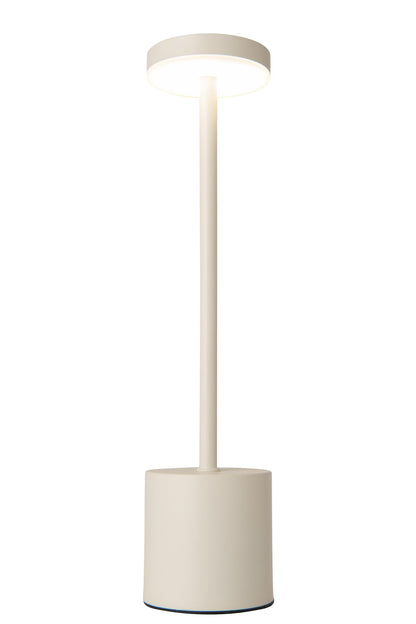 Tafellamp Matel – kunststof, wit 8x8x33,5 cm