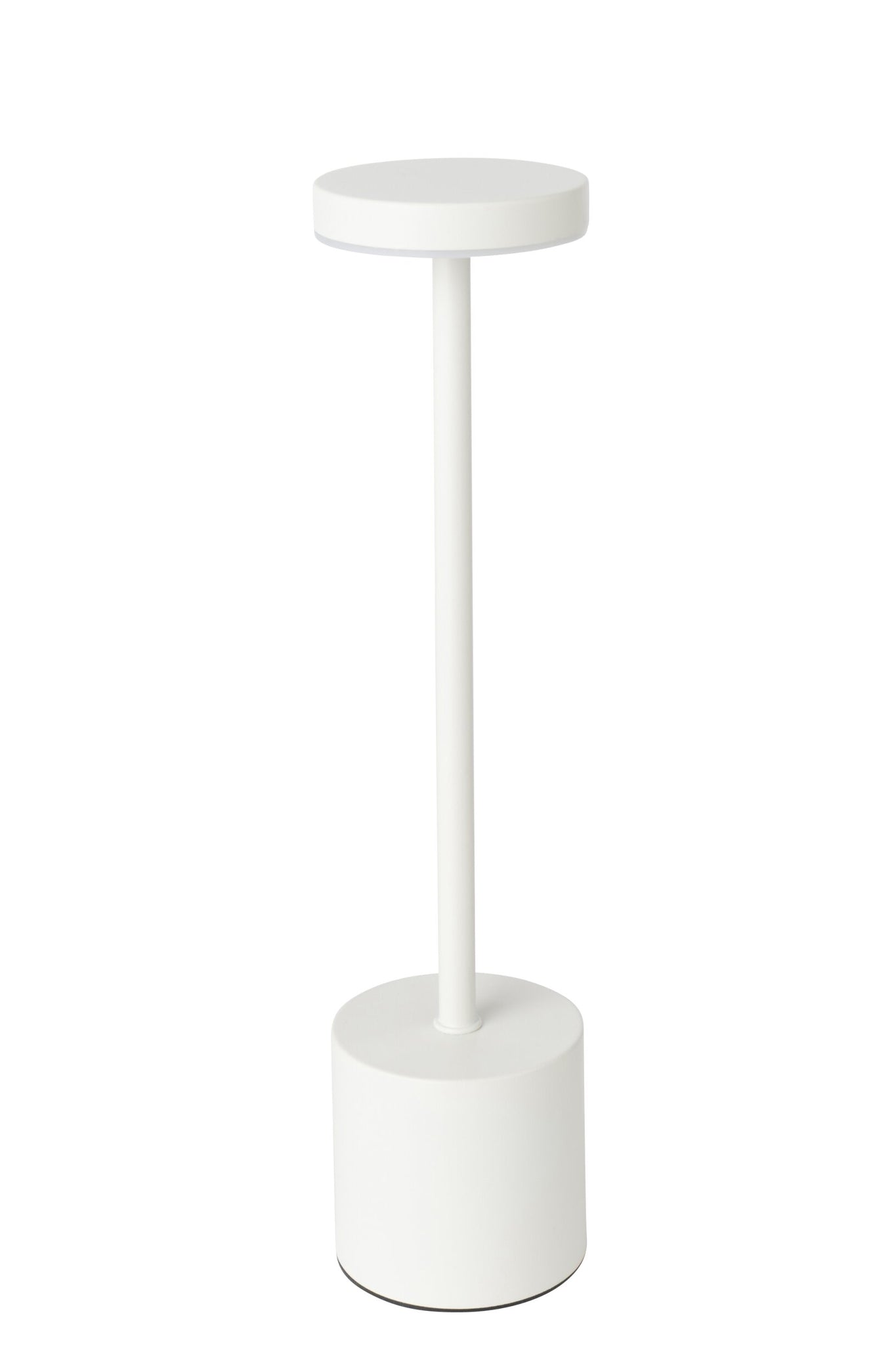 Tafellamp Matel – kunststof, wit 8x8x33,5 cm