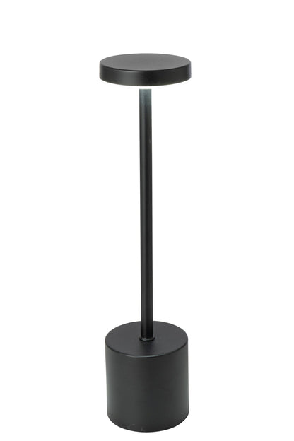Tafellamp Matel – kunststof, zwart, 8x8x33,5 cm