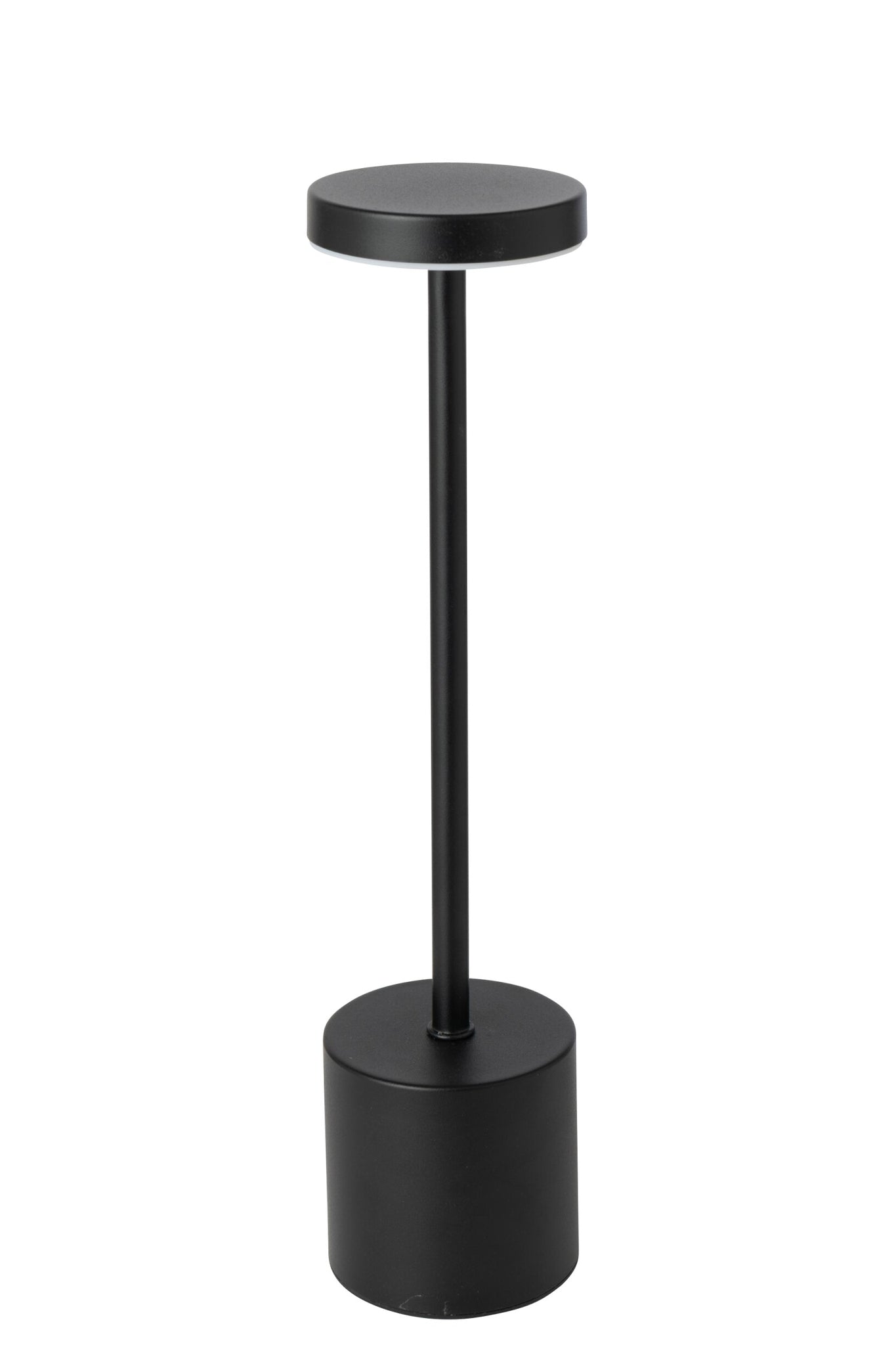 Tafellamp Matel – kunststof, zwart, 8x8x33,5 cm