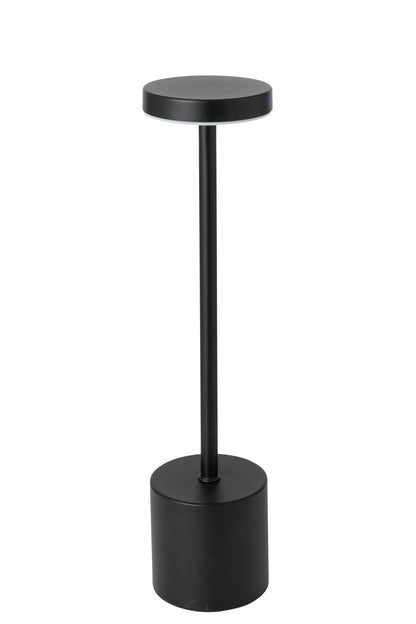 Tafellamp Matel – kunststof, zwart, 8x8x33,5 cm