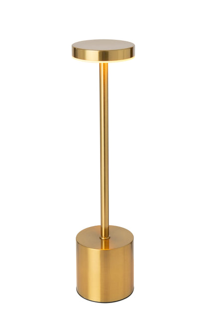 Tafellamp Matel – kunststof, goud, 8x8x33,5 cm
