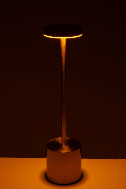 Tafellamp Matel – kunststof, goud, 8x8x33,5 cm