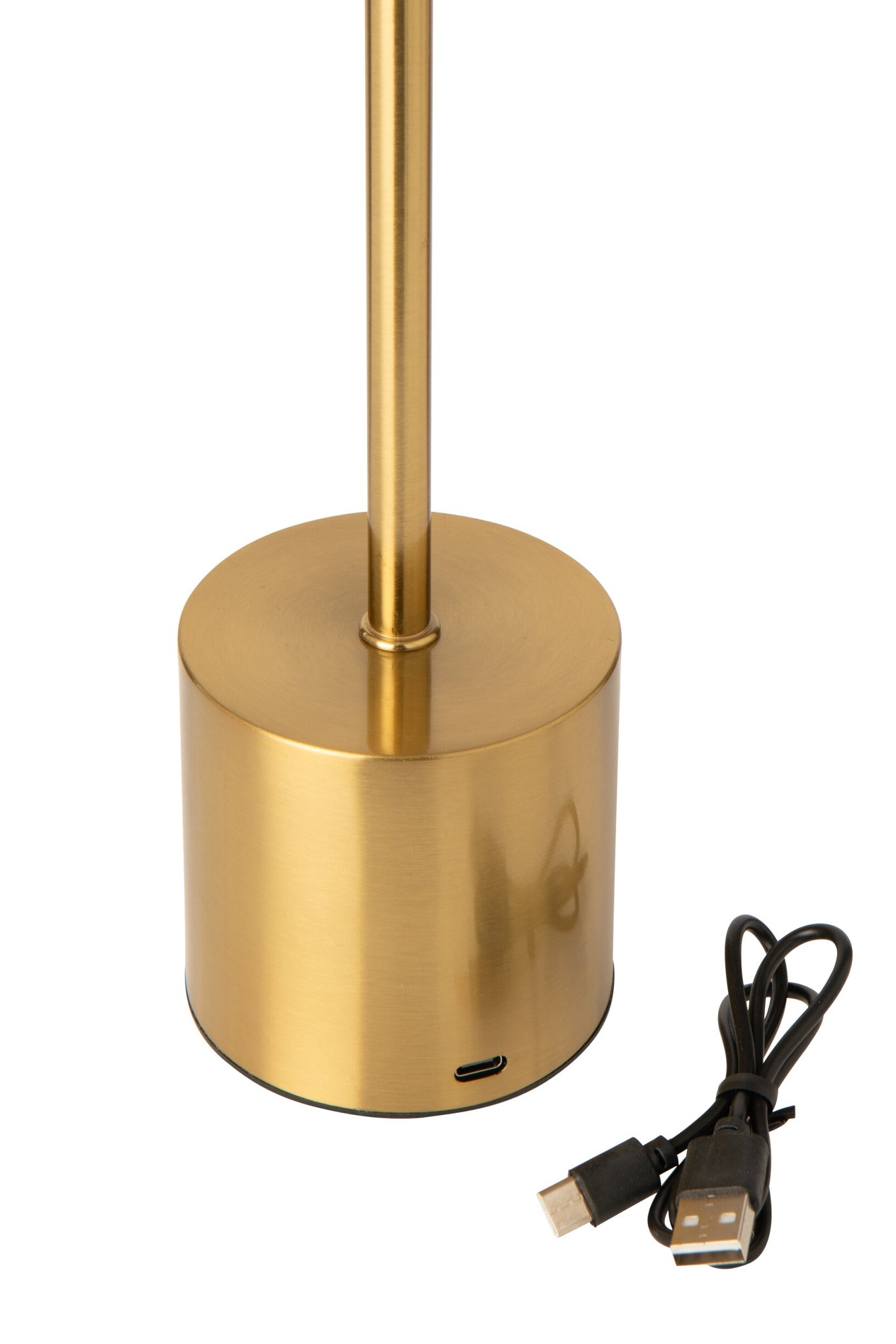 Tafellamp Matel – kunststof, goud, 8x8x33,5 cm