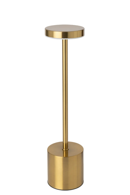 Tafellamp Matel – kunststof, goud, 8x8x33,5 cm