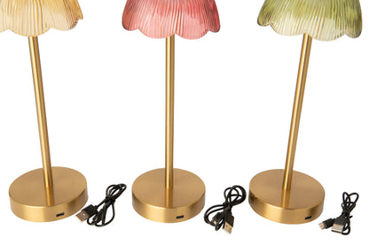 Tischleuchte Flower Matel Sortiment 3-fach