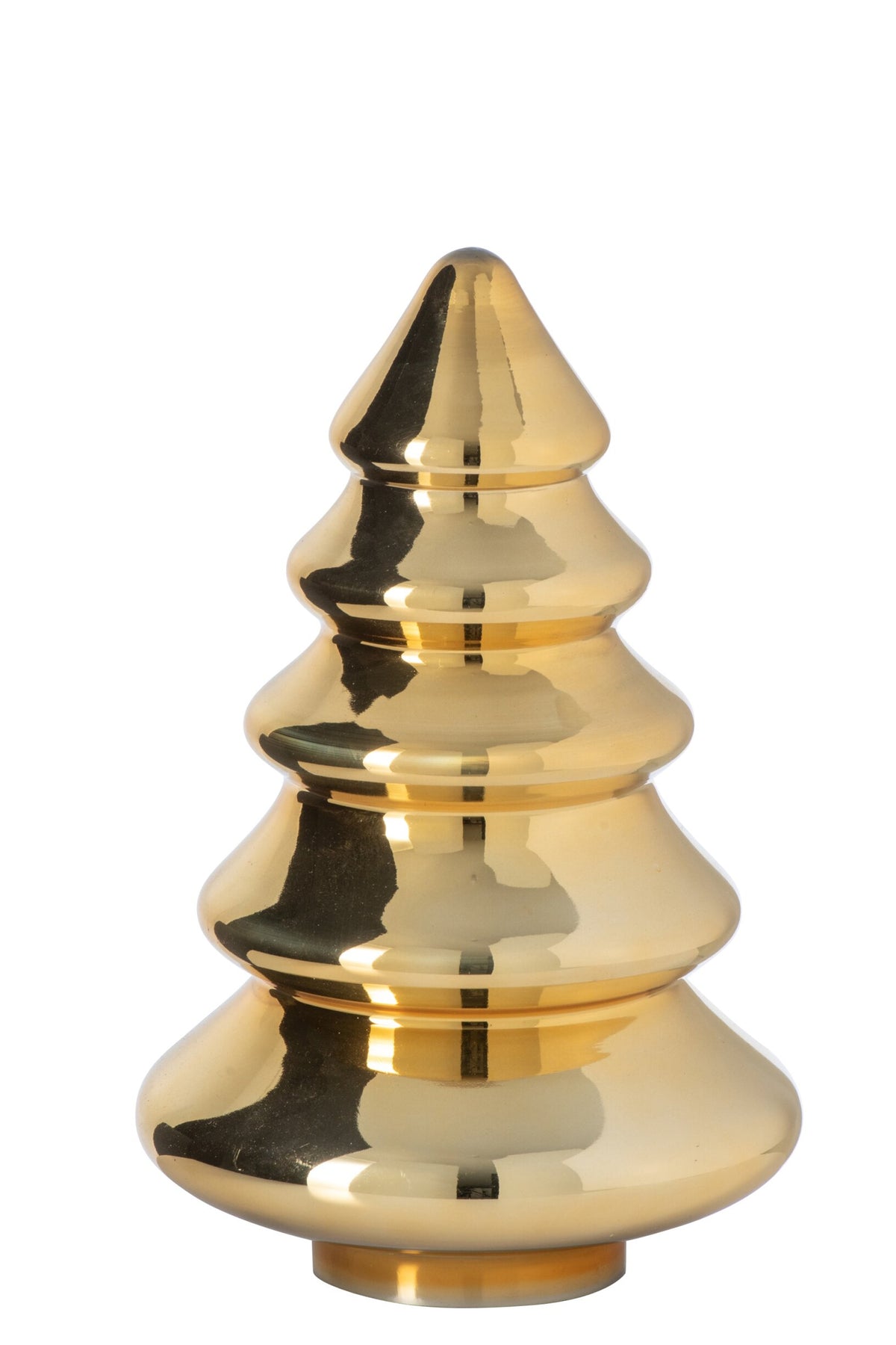 Kerstboom kegel glas – glas, goud, 30 cm