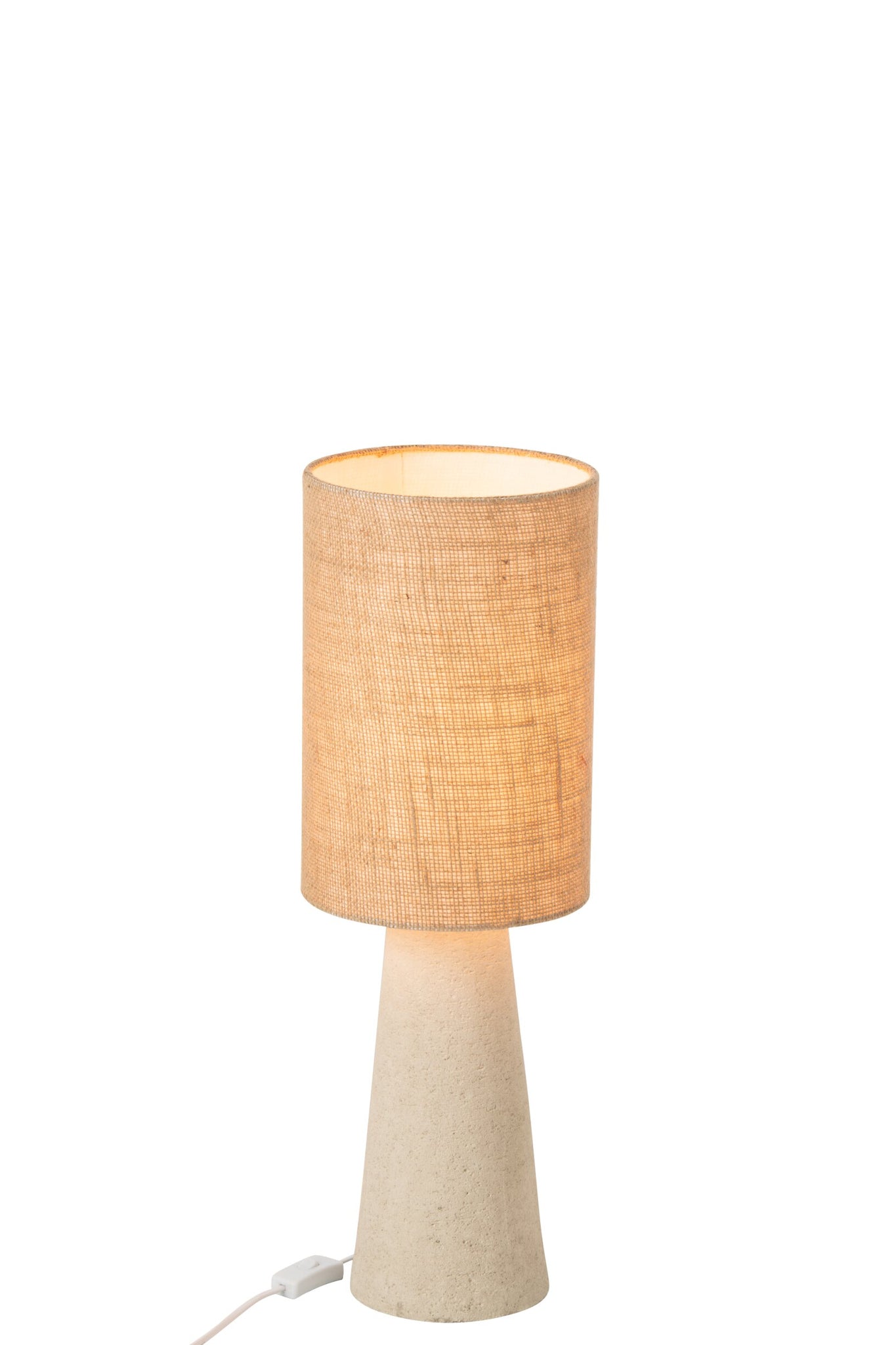 Tafellamp Ava – glasvezel/linnen, naturel, 22x22x65,5 cm