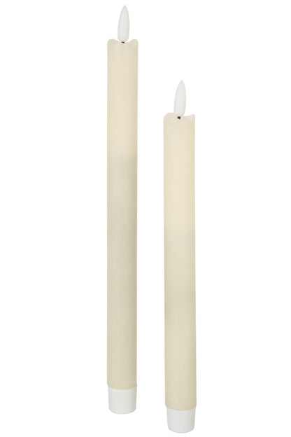 Box 2Candles Led Long Cream Large