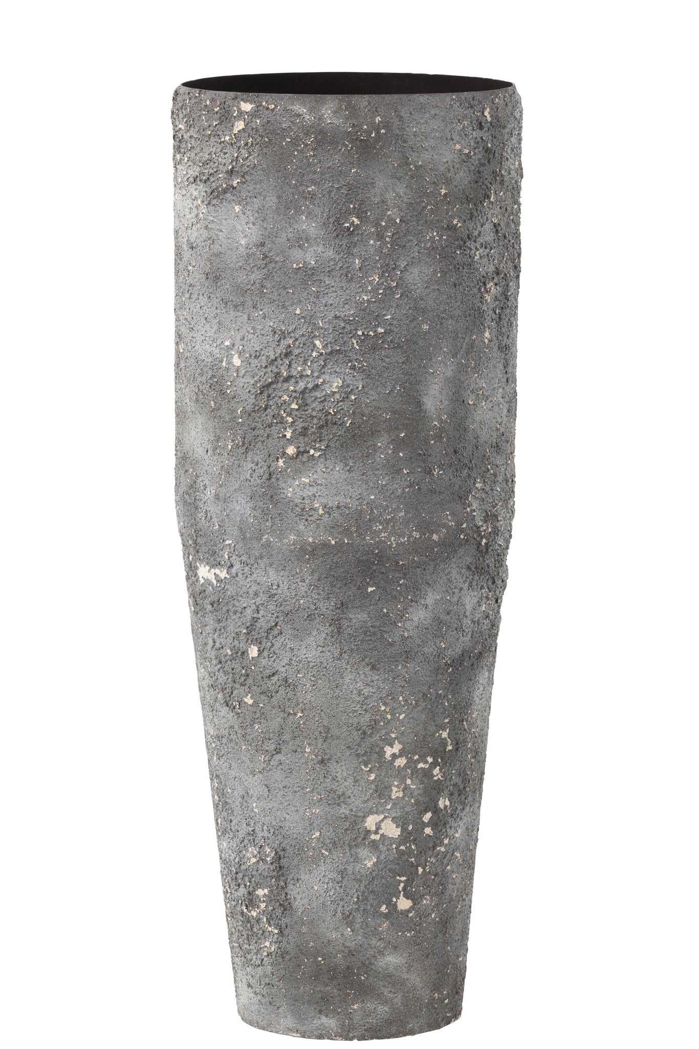 Vase Cylinder Rough Metal Gray
