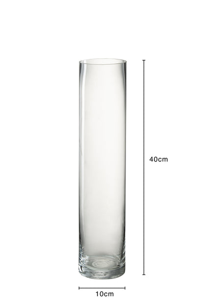 Vase Cylinder Glass Transparent Medium