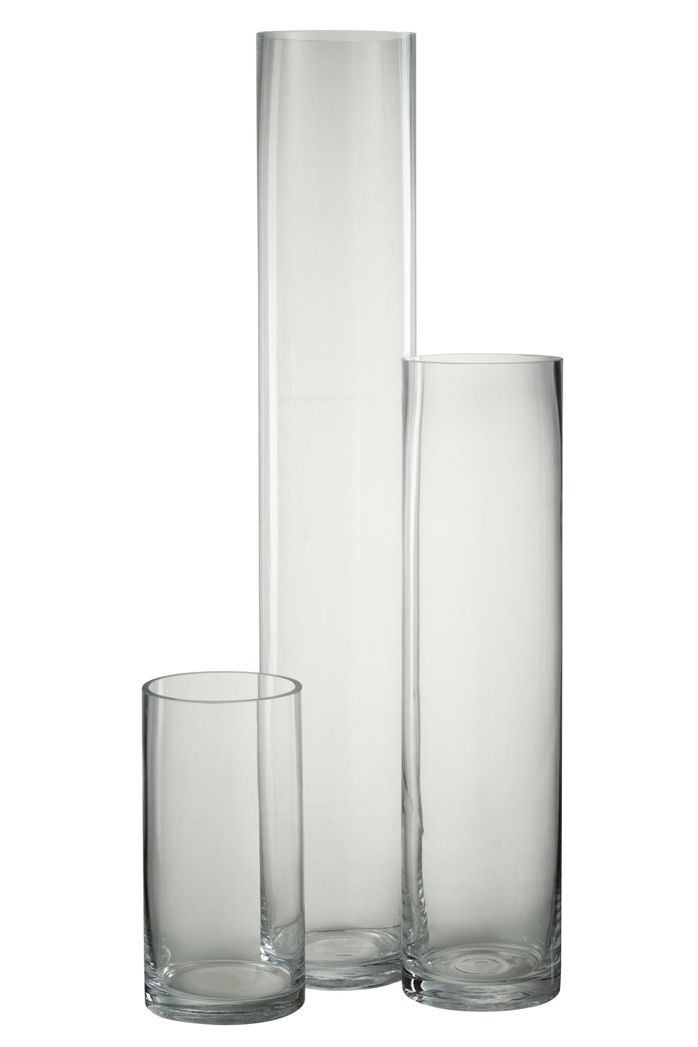 Vase Cylinder Glass Transparent Large