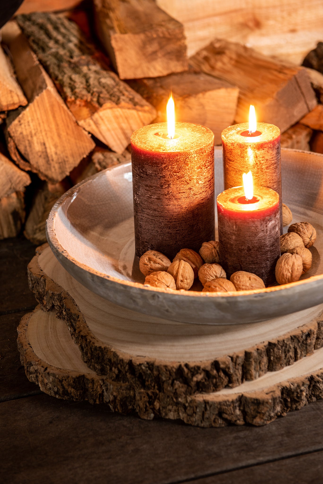 Cyl. Candle Brown S18h