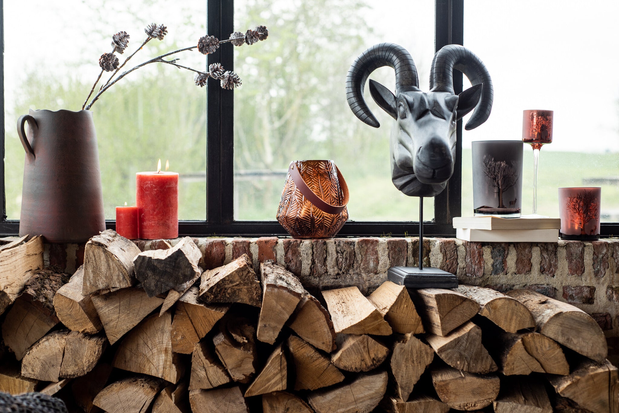 Cyl. Candle Brown S18h
