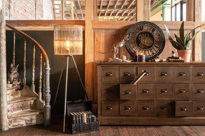 Standing Lamp Metal Antique Brown Large