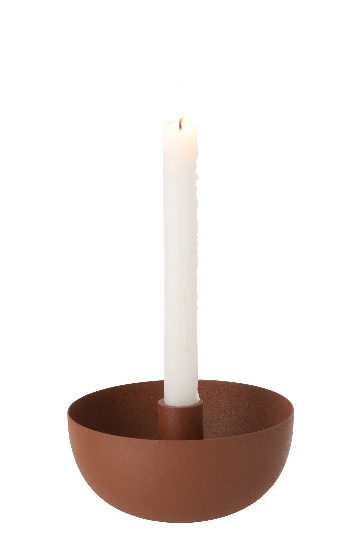 Candle Holder Bowl Iron Terra