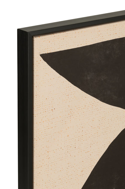 Frame Shapes Ethnic Wood/Canvas Brown/Black