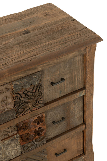Vintage brown wooden cabinet