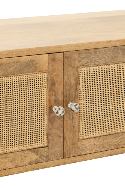 Tv Stand Weaving Wood Natural