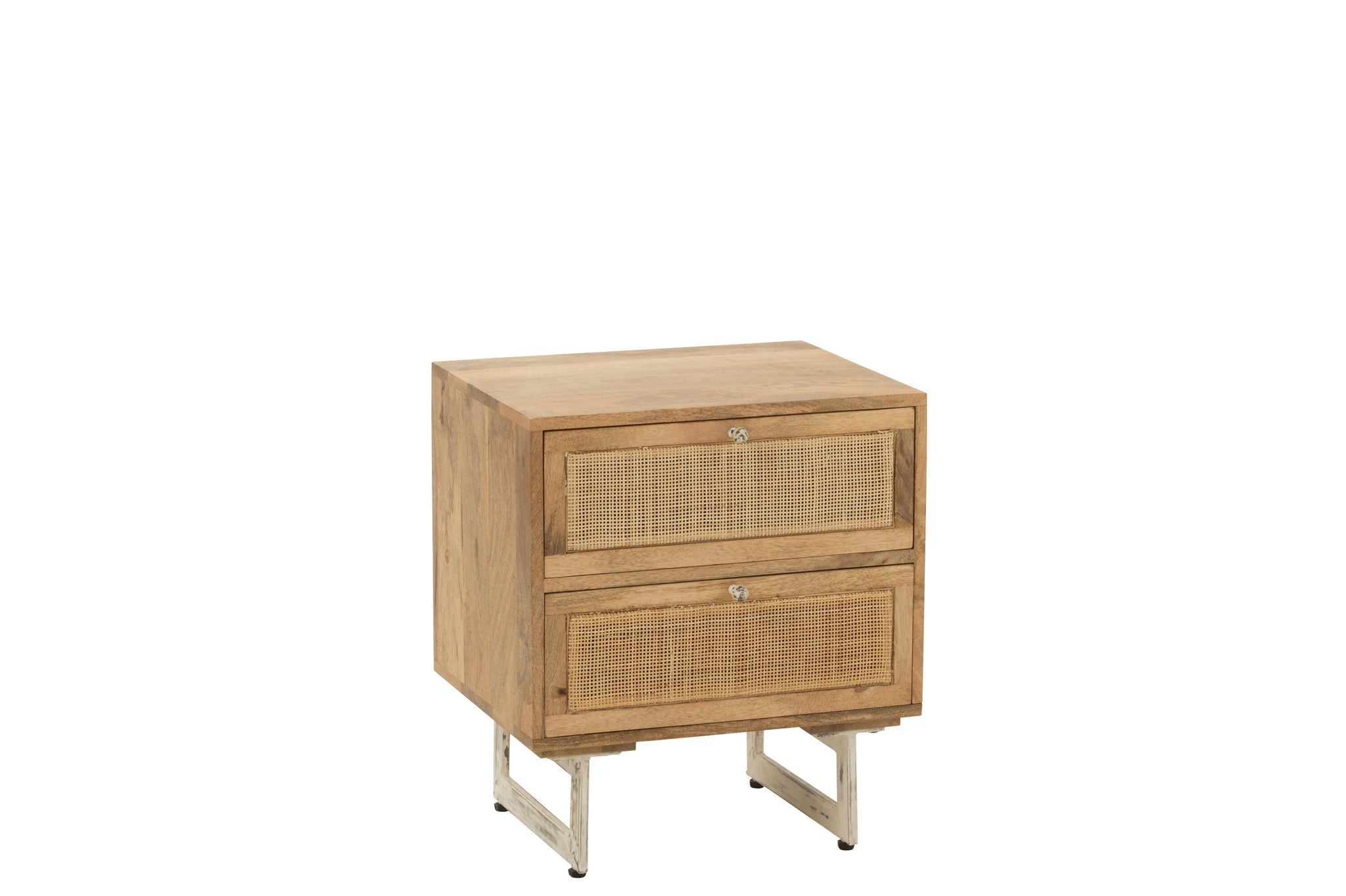 Bedside Table Weaving Wood Natural