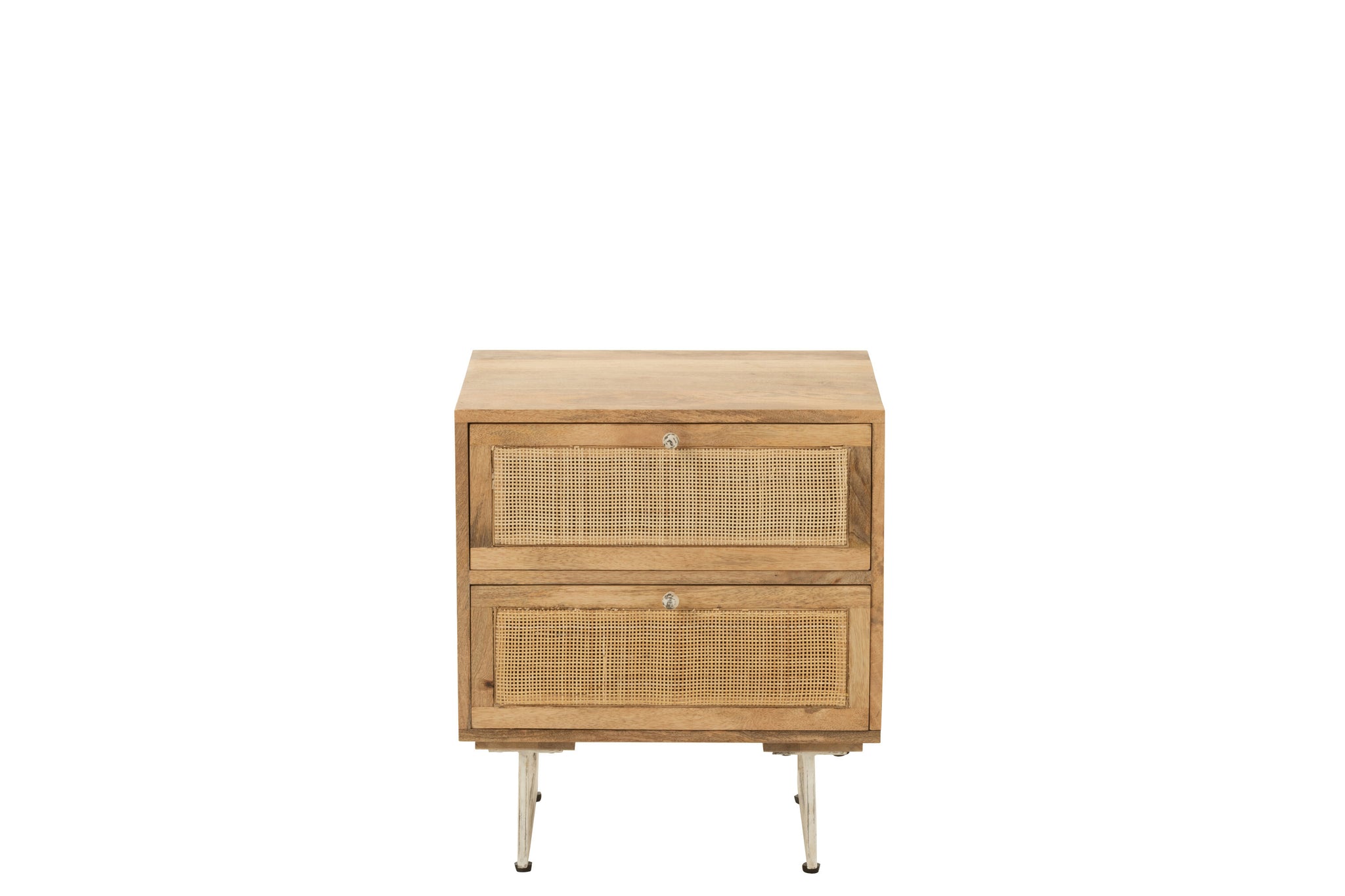 Bedside Table Weaving Wood Natural