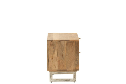 Bedside Table Weaving Wood Natural
