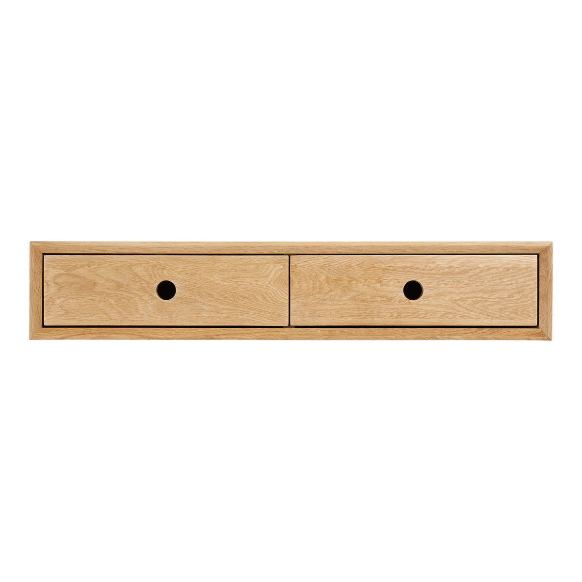 Wandkast Luzern – gelakt eikenhout, 80x25x15 cm