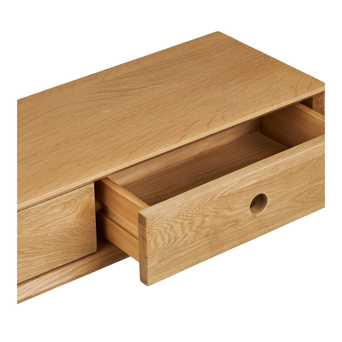 Wandkast Luzern – gelakt eikenhout, 80x25x15 cm