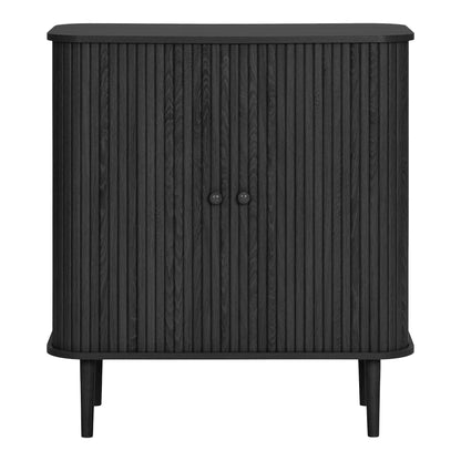 Nikko Sideboard - Sideboard, 2 Türen, schwarz 80x40x87 cm