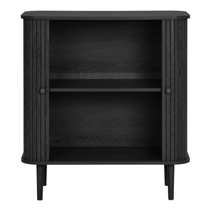Nikko Sideboard - Sideboard, 2 Türen, schwarz 80x40x87 cm