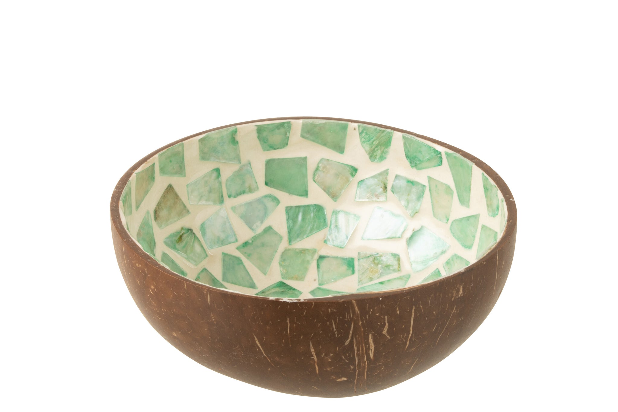 Bowl Coconut Mosaic Coconut + Shell Green