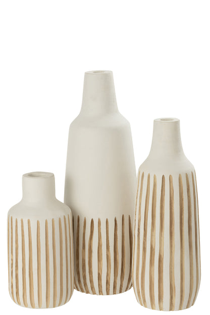 Vase Ying Wood White Large