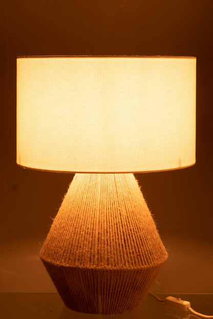 Table Lamp String Jute Natural