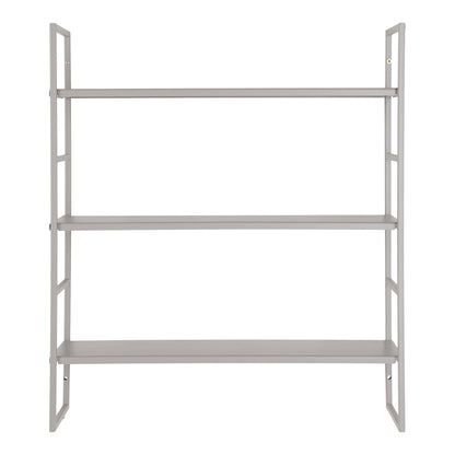 Wandrek Beja – staal, grijs, 3 niveaus, 48x17x55 cm