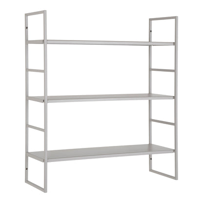 Wandrek Beja – staal, grijs, 3 niveaus, 48x17x55 cm