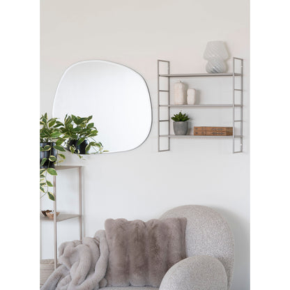 Wandrek Beja – staal, grijs, 3 niveaus, 48x17x55 cm