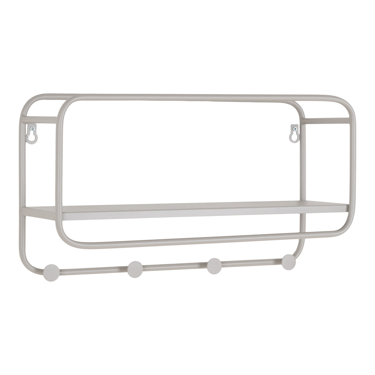 Hoedenplank Feira – staal, grijs, 45x15x25 cm
